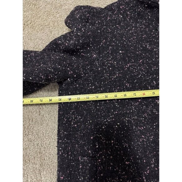 Womens Wool Blend Mandarin Collar Button Down Speckled Pink Jacket Coat Sz 22 - Picture 10 of 11